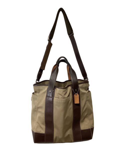 COACH（コーチ）COACH (コーチ) 2WAYトートバッグ ベージュ×ブラウンの古着・服飾アイテム