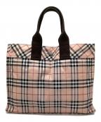 BURBERRY BLUE LABELバーバリー ブルー レーベル）の古着「ハンドバッグ」｜ピンク