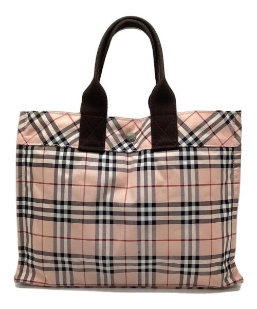 BURBERRY BLUE LABEL（バーバリー ブルー レーベル）BURBERRY BLUE LABEL (バーバリー ブルー レーベル) ハンドバッグ ピンクの古着・服飾アイテム