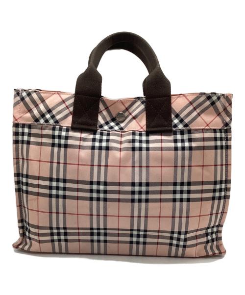 BURBERRY BLUE LABEL（バーバリー ブルー レーベル）BURBERRY BLUE LABEL (バーバリー ブルー レーベル) ハンドバッグ ピンクの古着・服飾アイテム