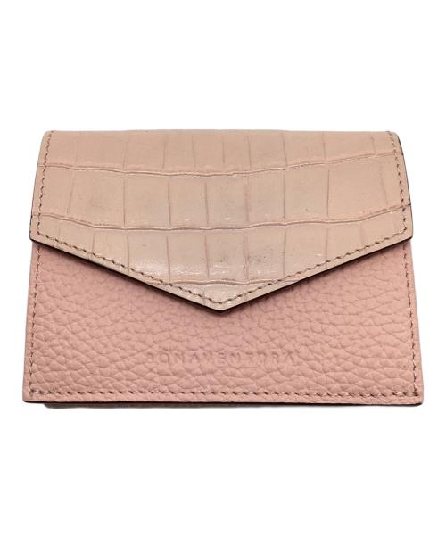 bonaventura（ボナベンチュラ）bonaventura (ボナベンチュラ) 3つ折り財布 ピンクの古着・服飾アイテム