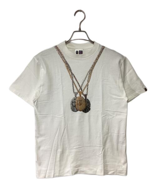 A BATHING APE（アベイシングエイプ）A BATHING APE (アベイシングエイプ) 半袖カットソー ホワイト サイズ:Mediumの古着・服飾アイテム