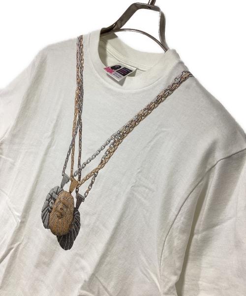 A BATHING APE（アベイシングエイプ）A BATHING APE (アベイシングエイプ) 半袖カットソー ホワイト サイズ:Mediumの古着・服飾アイテム