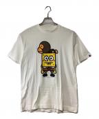 A BATHING APE×Sponge Bobアベイシングエイプ×スポンジボブ）の古着「半袖カットソー」｜ホワイト