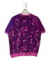 BAPE BY A BATHING APE (ベイプバイアベイシングエイプ) 半袖スウェット パープル×ピンク サイズ:L：7000円
