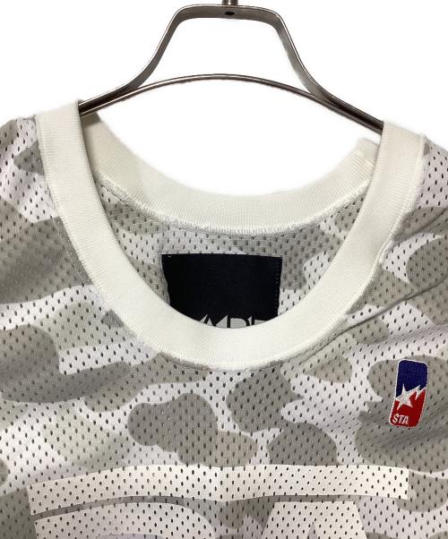 A BATHING APE（アベイシングエイプ）A BATHING APE (アベイシングエイプ) #06ゲームシャツ ホワイト×グレー サイズ:Lの古着・服飾アイテム