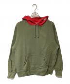 SUPREMEシュプリーム）の古着「プルオーバーパーカー」｜カーキ×レッド