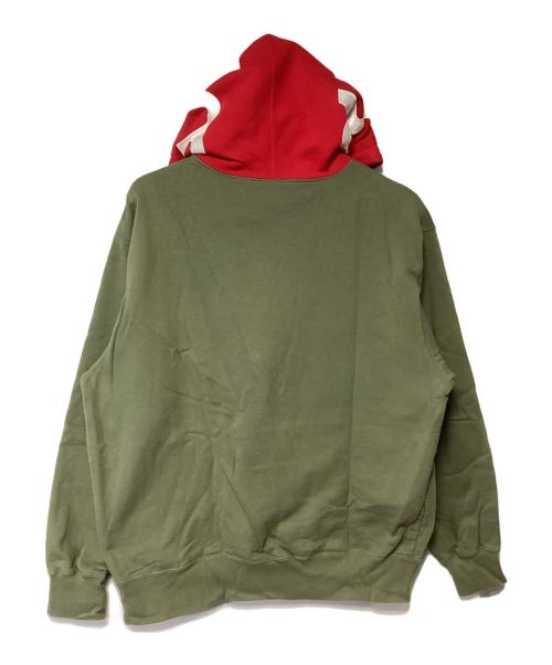 SUPREME（シュプリーム）SUPREME (シュプリーム) プルオーバーパーカー カーキ×レッド サイズ:Mediumの古着・服飾アイテム