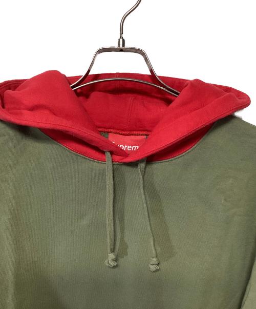 SUPREME（シュプリーム）SUPREME (シュプリーム) プルオーバーパーカー カーキ×レッド サイズ:Mediumの古着・服飾アイテム