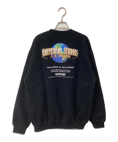 UNIVERSAL STUDIOS JAPAN（ユニバーサルスタジオジャパン）UNIVERSAL STUDIOS JAPAN (ユニバーサルスタジオジャパン) SUNTORY (サントリー) スウェット ブラック サイズ:Fの古着・服飾アイテム