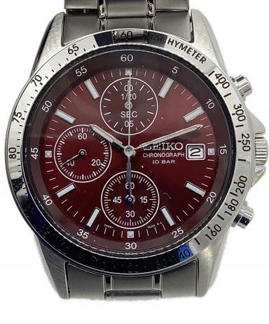 SEIKO セイコー クロノグラフ 7T92-0DW0 メンズ　腕時計　赤 中古・古着通販】SEIKO (セイコー) クロノグラフ レッド｜ブランド