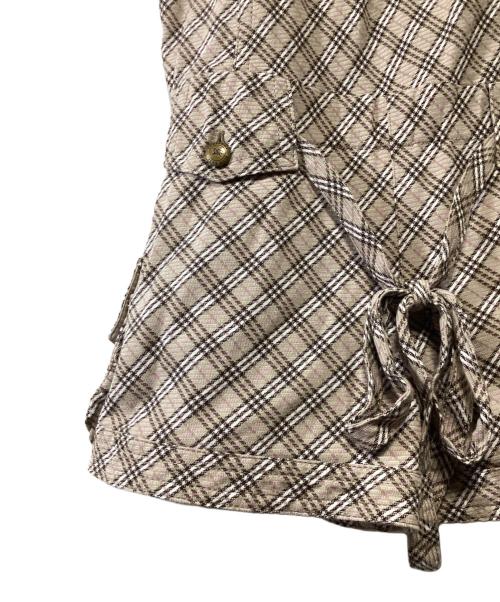 BURBERRY BLUE LABEL（バーバリー ブルー レーベル）BURBERRY BLUE LABEL (バーバリー ブルー レーベル) サロペット ベージュ×ブラウン サイズ:SIZE 38の古着・服飾アイテム