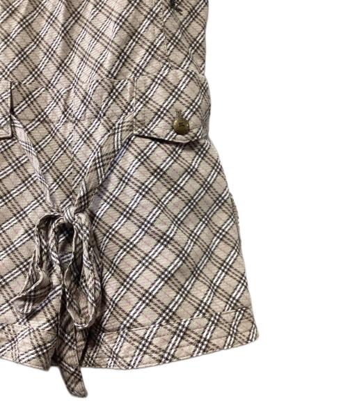 BURBERRY BLUE LABEL（バーバリー ブルー レーベル）BURBERRY BLUE LABEL (バーバリー ブルー レーベル) サロペット ベージュ×ブラウン サイズ:SIZE 38の古着・服飾アイテム