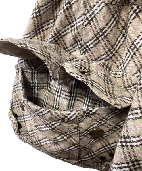 BURBERRY BLUE LABEL（バーバリー ブルー レーベル）BURBERRY BLUE LABEL (バーバリー ブルー レーベル) サロペット ベージュ×ブラウン サイズ:SIZE 38の古着・服飾アイテム