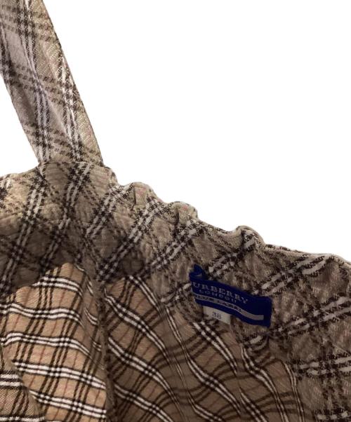 BURBERRY BLUE LABEL（バーバリー ブルー レーベル）BURBERRY BLUE LABEL (バーバリー ブルー レーベル) サロペット ベージュ×ブラウン サイズ:SIZE 38の古着・服飾アイテム
