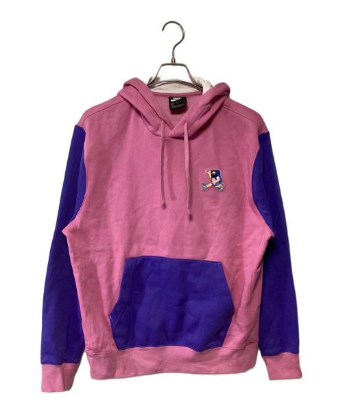 NIKE（ナイキ）NIKE (ナイキ) プルオーバーパーカー ピンク×ブルー サイズ:Mの古着・服飾アイテム