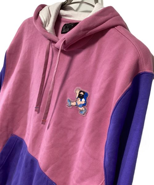 NIKE（ナイキ）NIKE (ナイキ) プルオーバーパーカー ピンク×ブルー サイズ:Mの古着・服飾アイテム