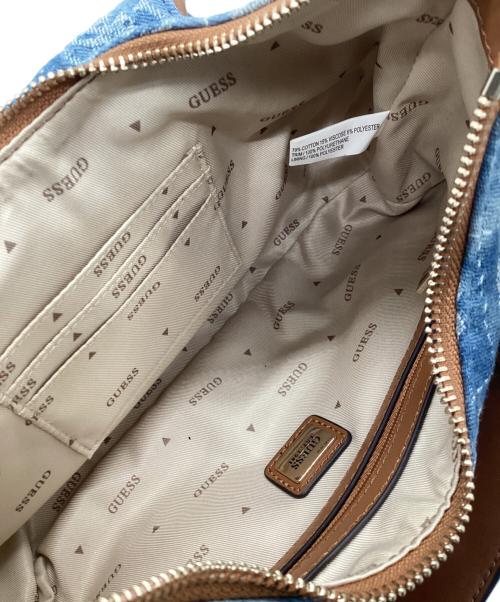 GUESS（ゲス）GUESS (ゲス) ワンショルダーバッグ インディゴ×ブラウンの古着・服飾アイテム