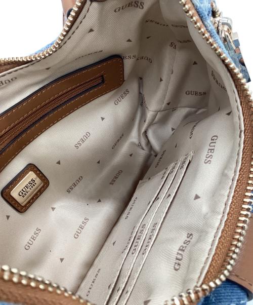 GUESS（ゲス）GUESS (ゲス) ワンショルダーバッグ インディゴ×ブラウンの古着・服飾アイテム
