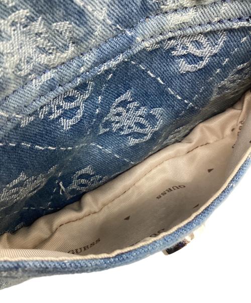 GUESS（ゲス）GUESS (ゲス) ワンショルダーバッグ インディゴ×ブラウンの古着・服飾アイテム