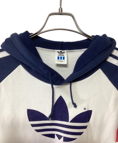 adidas（アディダス）adidas (アディダス) パーカー ホワイト×ネイビー×レッド サイズ:Lの古着・服飾アイテム