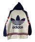 adidas (アディダス) パーカー ホワイト×ネイビー×レッド サイズ:L：7000円