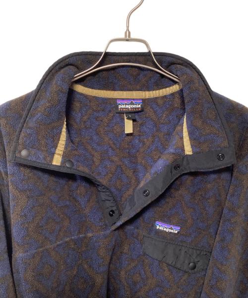 Patagonia SYNCHILLA（パタゴニア シンチラ）Patagonia SYNCHILLA (パタゴニア シンチラ) ライトウェイトシンチラスナップT ブラウン×ブルー サイズ:Lの古着・服飾アイテム