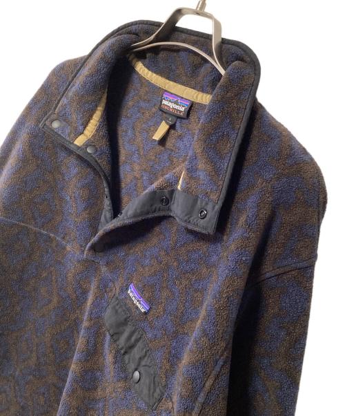 Patagonia SYNCHILLA（パタゴニア シンチラ）Patagonia SYNCHILLA (パタゴニア シンチラ) ライトウェイトシンチラスナップT ブラウン×ブルー サイズ:Lの古着・服飾アイテム
