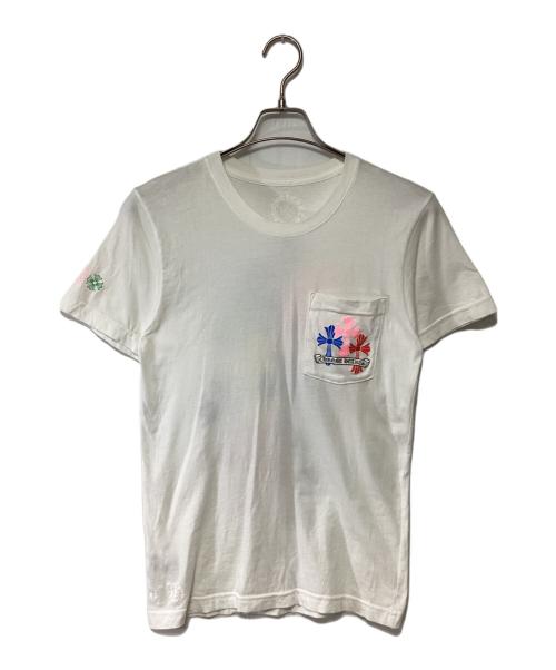 CHROME HEARTS（クロムハーツ）CHROME HEARTS (クロムハーツ) Multi Color Cemetery Cross T-Shirt ホワイト サイズ:SMALLの古着・服飾アイテム