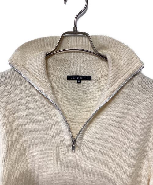 theory（セオリー）theory (セオリー) ハーフジップニット アイボリー サイズ:40の古着・服飾アイテム