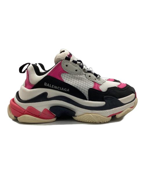 BALENCIAGA（バレンシアガ）BALENCIAGA (バレンシアガ) ダッドスニーカー ホワイト×ブラック×ピンク サイズ:24の古着・服飾アイテム