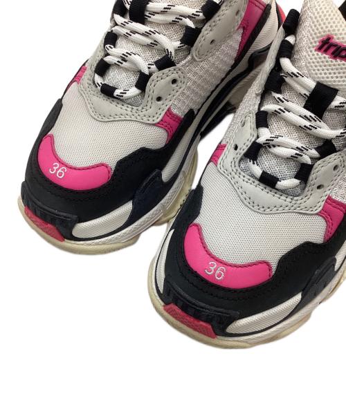 BALENCIAGA（バレンシアガ）BALENCIAGA (バレンシアガ) ダッドスニーカー ホワイト×ブラック×ピンク サイズ:24の古着・服飾アイテム