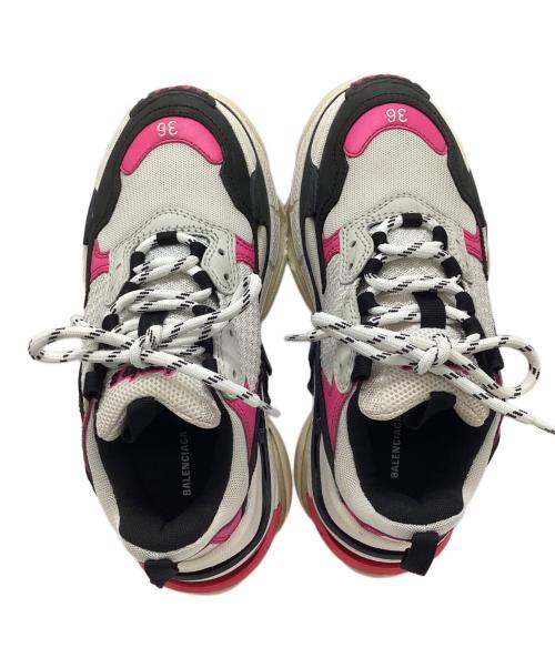 BALENCIAGA（バレンシアガ）BALENCIAGA (バレンシアガ) ダッドスニーカー ホワイト×ブラック×ピンク サイズ:24の古着・服飾アイテム