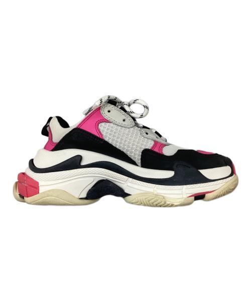 BALENCIAGA（バレンシアガ）BALENCIAGA (バレンシアガ) ダッドスニーカー ホワイト×ブラック×ピンク サイズ:24の古着・服飾アイテム