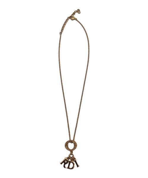 Christian Dior（クリスチャン ディオール）Christian Dior (クリスチャン ディオール) CDロゴチャームネックレス ゴールドカラーの古着・服飾アイテム