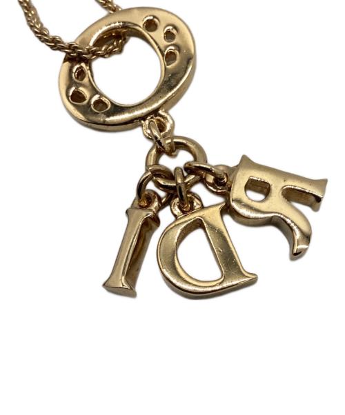 Christian Dior（クリスチャン ディオール）Christian Dior (クリスチャン ディオール) CDロゴチャームネックレス ゴールドカラーの古着・服飾アイテム