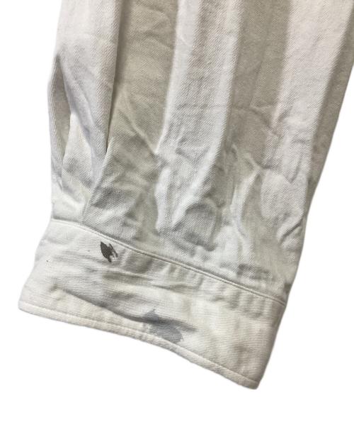 ANCELLM（アンセルム）ANCELLM (アンセルム) DENIM HOODIE SHIRT ホワイト×ブラック サイズ:2の古着・服飾アイテム