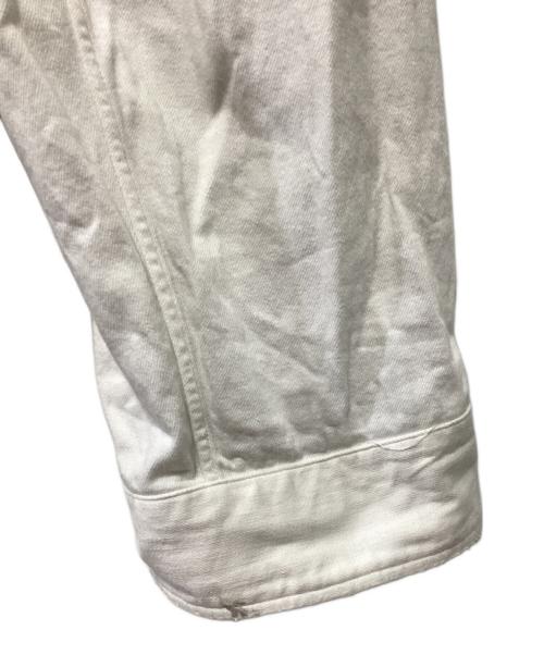 ANCELLM（アンセルム）ANCELLM (アンセルム) DENIM HOODIE SHIRT ホワイト×ブラック サイズ:2の古着・服飾アイテム
