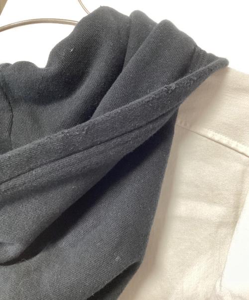 ANCELLM（アンセルム）ANCELLM (アンセルム) DENIM HOODIE SHIRT ホワイト×ブラック サイズ:2の古着・服飾アイテム
