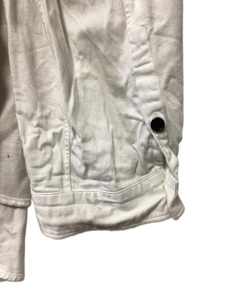 ANCELLM（アンセルム）ANCELLM (アンセルム) DENIM HOODIE SHIRT ホワイト×ブラック サイズ:2の古着・服飾アイテム