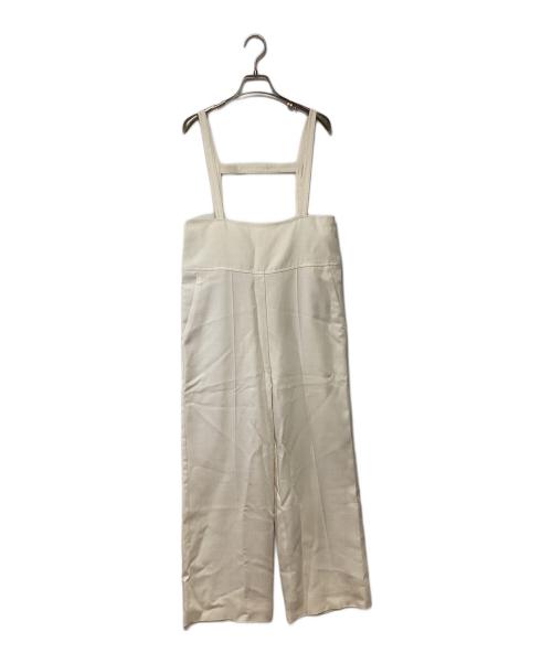 YORI（ヨリ）YORI (ヨリ) ドライツイードサロペット アイボリー サイズ:36の古着・服飾アイテム