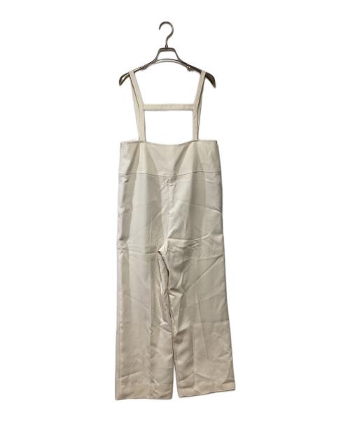 YORI（ヨリ）YORI (ヨリ) ドライツイードサロペット アイボリー サイズ:36の古着・服飾アイテム