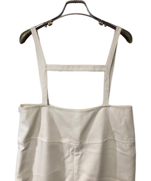 YORI（ヨリ）YORI (ヨリ) ドライツイードサロペット アイボリー サイズ:36の古着・服飾アイテム