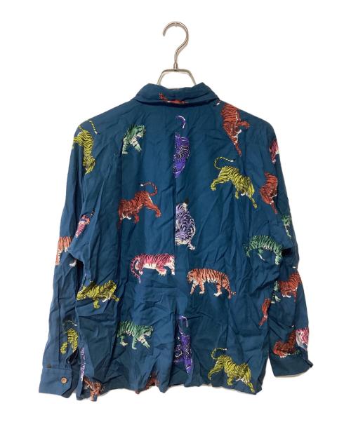 m's braque（エムズブラック）m's braque (エムズブラック) LONG SLEEVE ALOHA SHIRT ネイビー サイズ:38の古着・服飾アイテム