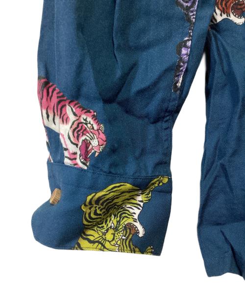 m's braque（エムズブラック）m's braque (エムズブラック) LONG SLEEVE ALOHA SHIRT ネイビー サイズ:38の古着・服飾アイテム