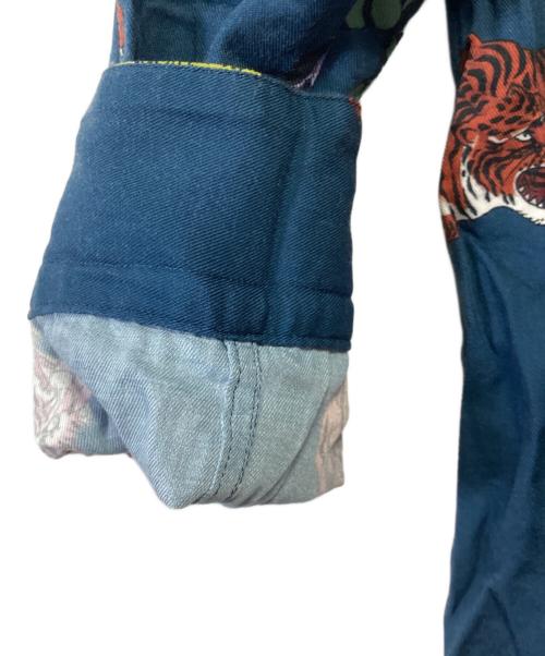 m's braque（エムズブラック）m's braque (エムズブラック) LONG SLEEVE ALOHA SHIRT ネイビー サイズ:38の古着・服飾アイテム