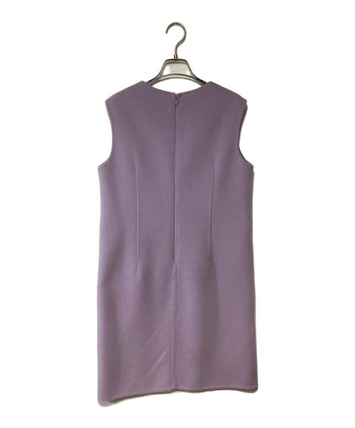 ESTNATION（エストネーション）ESTNATION (エストネーション) リバーVネックミニワンピース パープル サイズ:Fの古着・服飾アイテム