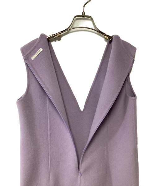 ESTNATION（エストネーション）ESTNATION (エストネーション) リバーVネックミニワンピース パープル サイズ:Fの古着・服飾アイテム