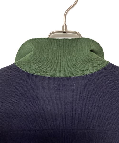 Coohem（コーヘン）Coohem (コーヘン) 薄手ニット ネイビー×グリーン サイズ:Mの古着・服飾アイテム