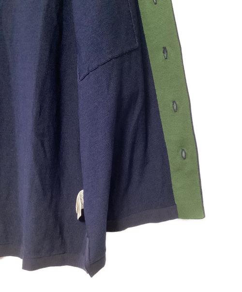 Coohem（コーヘン）Coohem (コーヘン) 薄手ニット ネイビー×グリーン サイズ:Mの古着・服飾アイテム